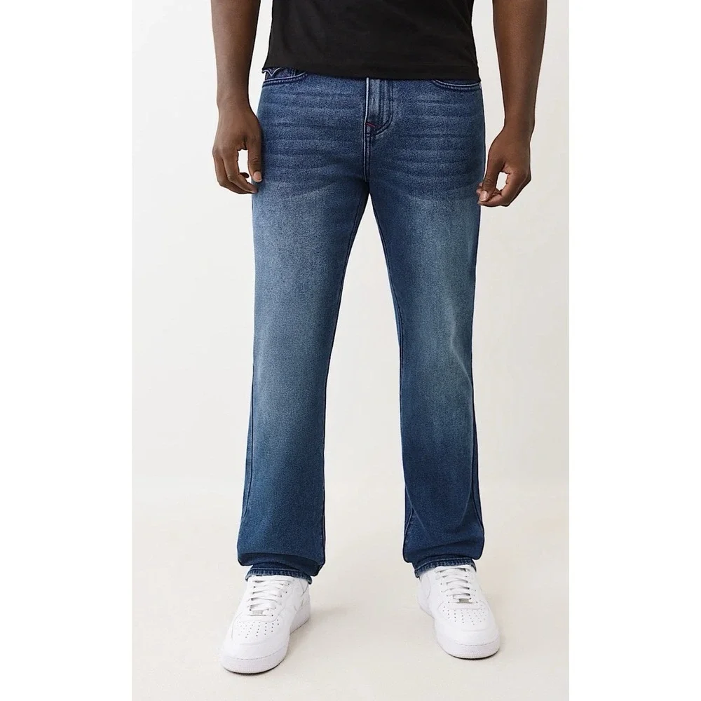 True Religion Ricky Flap Straight Leg Jeans‎ 31 Blue Denim Y2K Men's Classic